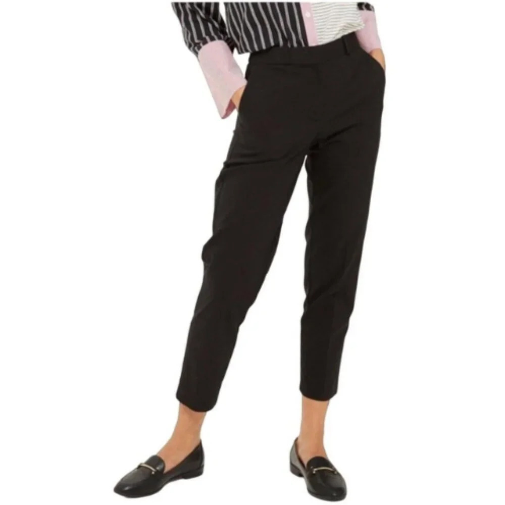 Topshop Womens 10 Ankle Taper Trouser In Black